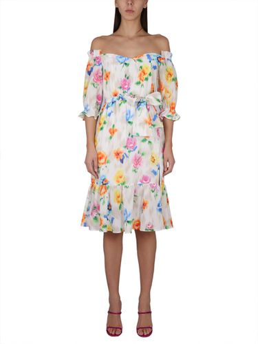 Dress With Floral Pattern - Boutique Moschino - Modalova