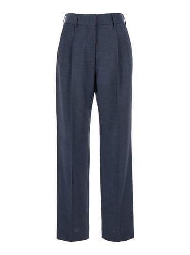 Aile Pants With Belt Loops And Box-pleated Details In Wool Blend Woman - Blazé Milano - Modalova