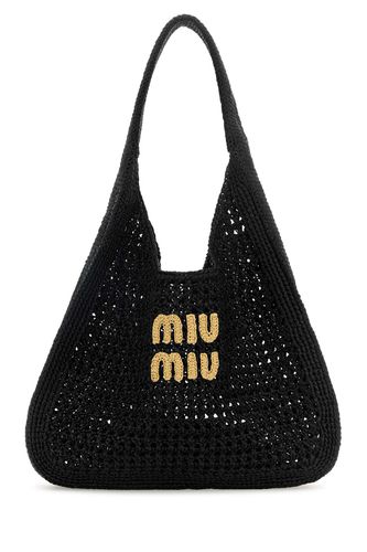 Miu Miu Black Crochet Shopping Bag - Miu Miu - Modalova