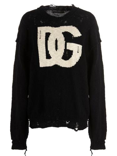 Cotton Blend Oversize Sweater - Dolce & Gabbana - Modalova