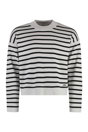 Striped Crew-neck Sweater - Ami Alexandre Mattiussi - Modalova