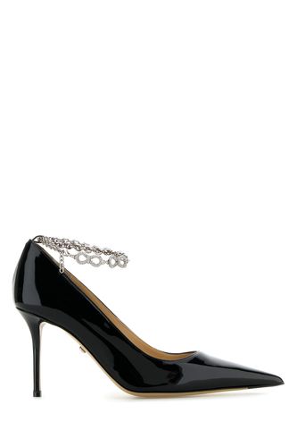 Bow Chain Patent Leather Pointed Toe Pumps( - Mach & Mach - Modalova