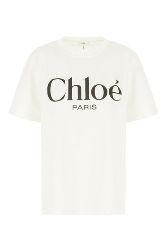 Ivory Cotton Oversize T-shirt - Chloé - Modalova