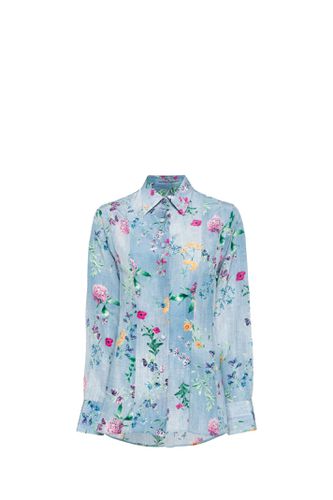 Silk Shirt With Floral Print - Ermanno Scervino - Modalova