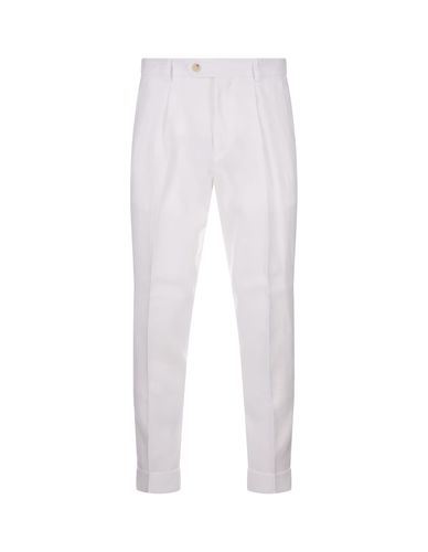 Relaxed Fit Trousers In Wrinkle Resistant Linen - Hugo Boss - Modalova