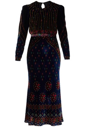 Printed Velvet Claudia Dress For - Saloni - Modalova