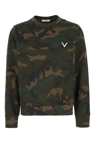 Printed Cotton Blend Sweatshirt - Valentino Garavani - Modalova