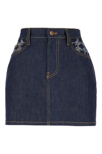 AMIRI Blue Denim Mini Skirt - AMIRI - Modalova