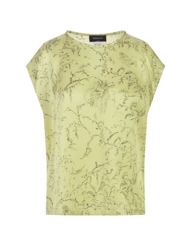 Printed Silk Satin Top - Fabiana Filippi - Modalova