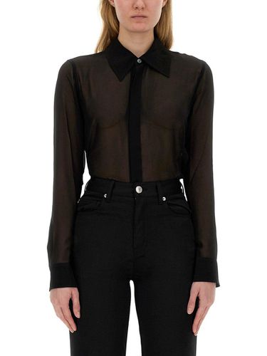 Paris Semi-sheer Long-sleeved Shirt - Ami Alexandre Mattiussi - Modalova