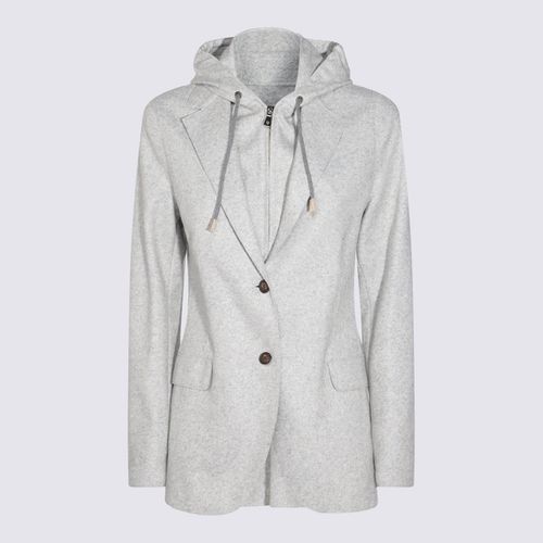 Eleventy Grey Wool Coat - Eleventy - Modalova