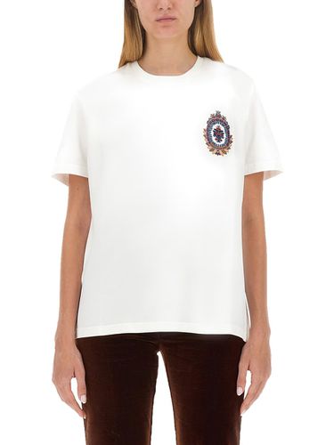 Etro T-shirt With Logo Embroidery - Etro - Modalova