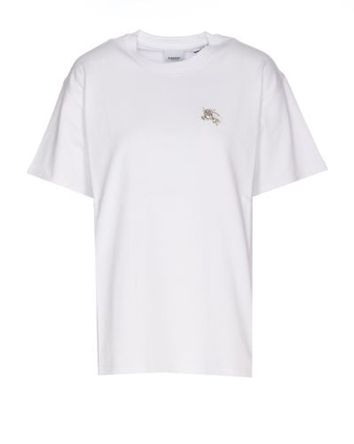 Embellished Crewneck T-shirt - Burberry - Modalova