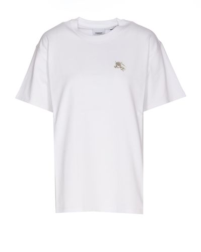 Embellished Crewneck T-shirt - Burberry - Modalova