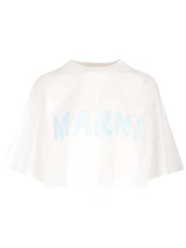 Marni Cropped Signature T-shirt - Marni - Modalova