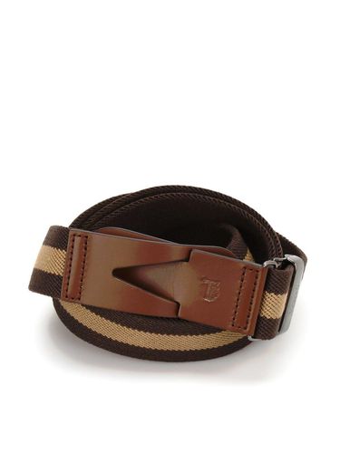 Tod's Logo Embossed Striped Belt - Tod's - Modalova