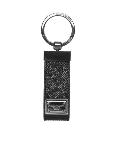 Leather Dauphine Keyring - Dolce & Gabbana - Modalova