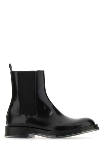 Black Leather Float Ankle Boots - Alexander McQueen - Modalova