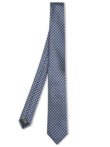 Zegna Silk Blue Tie 8cm - Zegna - Modalova