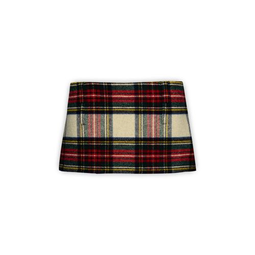 Miu Miu Checked Wool Mini Skirt - Miu Miu - Modalova