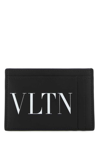 Black Leather Card Holder - Valentino Garavani - Modalova