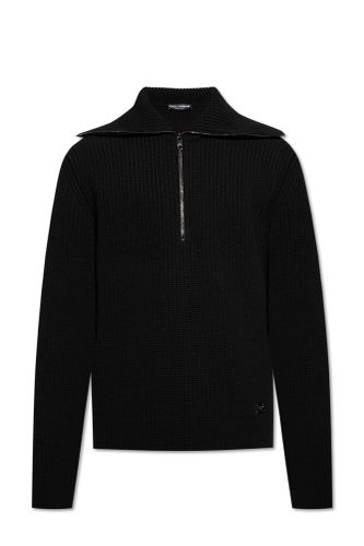 Wool Sweater With Wide Collar - Dolce & Gabbana - Modalova