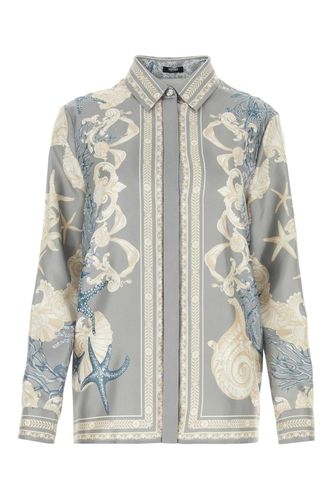 Versace Printed Silk Shirt - Versace - Modalova