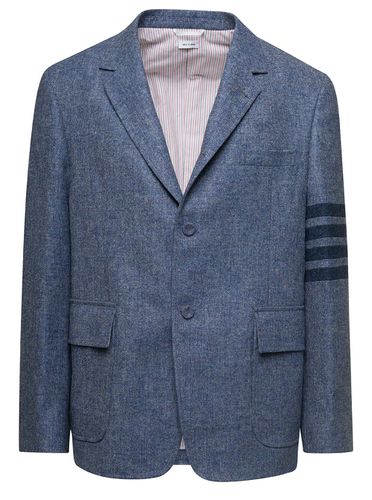 Unstructured Straight Fit S/c W/sewed In 4bar In Solid Donegal Tweed - Thom Browne - Modalova