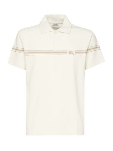 Burberry Striped Cotton Polo Shirt - Burberry - Modalova