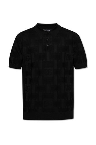 Logo Jacquard Polo Shirt - Dolce & Gabbana - Modalova