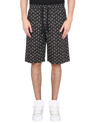 Heart Print Bermuda Shorts - Dolce & Gabbana - Modalova