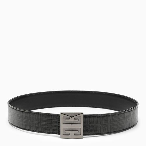 Reversible 4g Belt In Black Coated Leather And Canvas - Givenchy - Modalova