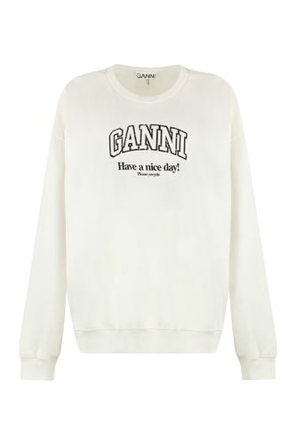 Ganni Cotton Crew-neck Sweatshirt - Ganni - Modalova