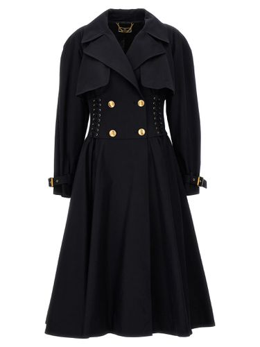 Redingote Line Trench Coat - Elisabetta Franchi - Modalova