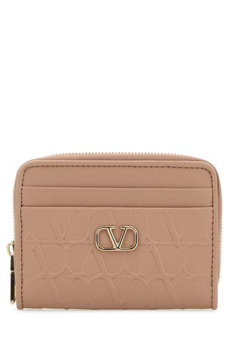 Powder Pink Leather Wallet - Valentino Garavani - Modalova