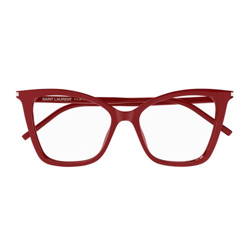 Saint Laurent Sl 386 Linea Corner Angle 018 Red Traparent Gloves - Saint Laurent Eyewear - Modalova