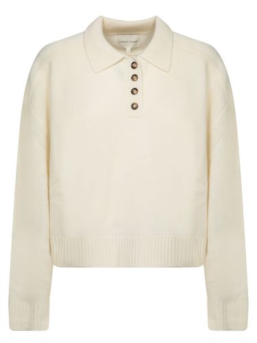 Ivory Cashmere Polo Shirt - Loulou Studio - Modalova