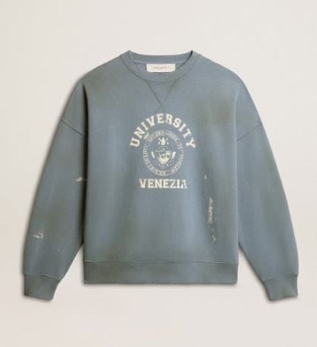 Light Blue Cotton Sweatshirt - Golden Goose - Modalova