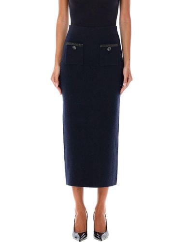 Embellished Knit Midi Skirt - self-portrait - Modalova