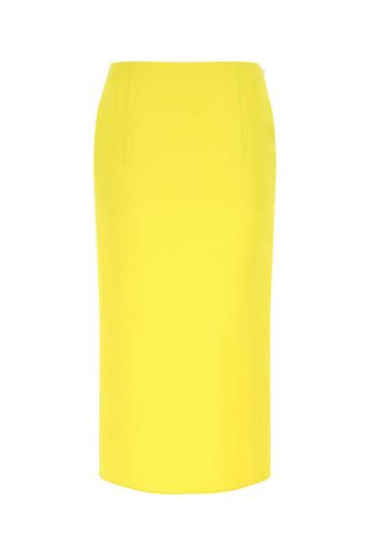 Prada Yellow Satin Skirt - Prada - Modalova