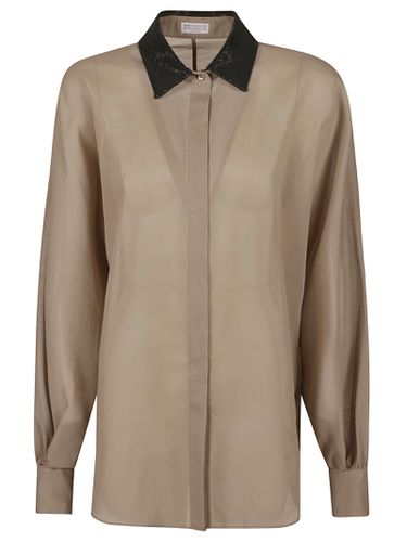 Embellished Collar Shirt - Brunello Cucinelli - Modalova