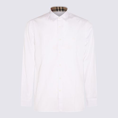 Burberry White Cotton Shirt - Burberry - Modalova