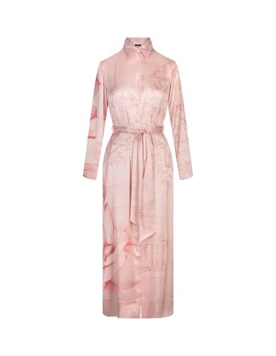 Kiton Pink Printed Silk Shirt Dress - Kiton - Modalova