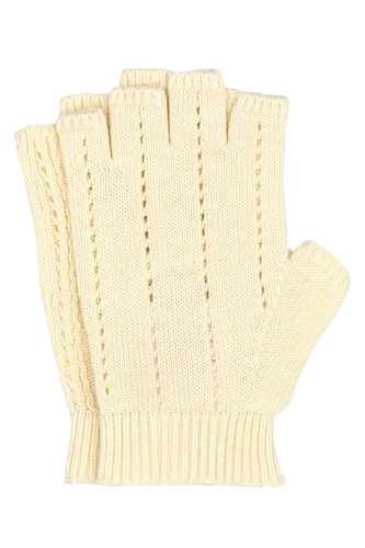 White Cotton Blend Fingerless Gloves - Valentino Garavani - Modalova