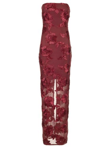 Mesh Dress With Embroidered Flowers - Rotate by Birger Christensen - Modalova