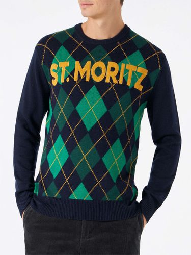 Man Sweater With Argyle Print - MC2 Saint Barth - Modalova