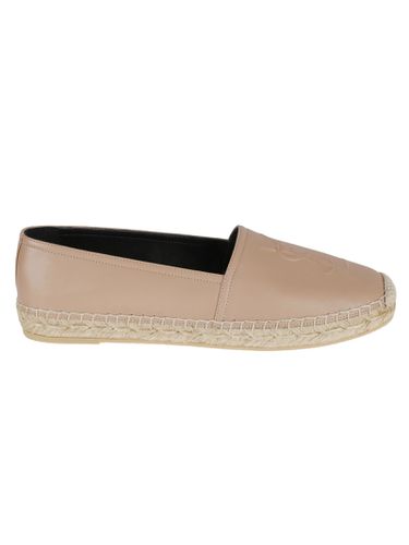 Flat Heel Leather Espadrillas - Saint Laurent - Modalova