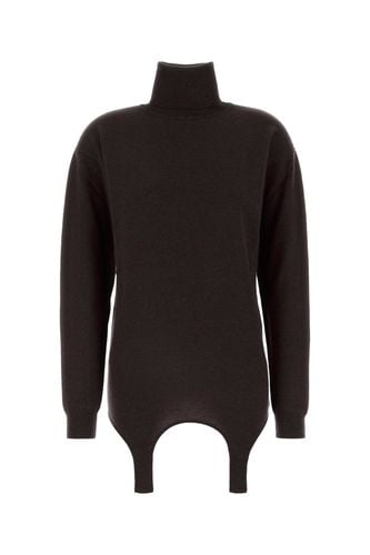 Dark Brown Cashmere Sweater - Saint Laurent - Modalova