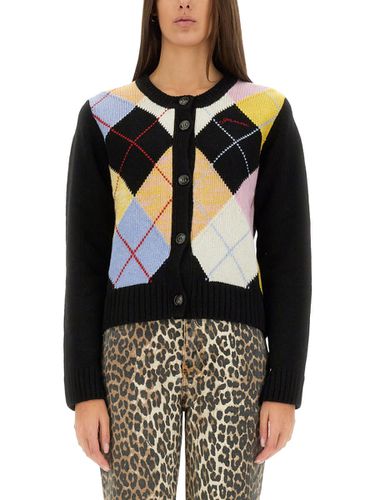 Ganni Knitted harlequin Cardigan - Ganni - Modalova