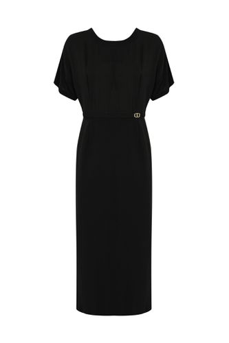 Midi Dress With Oval-t Strap - TwinSet - Modalova